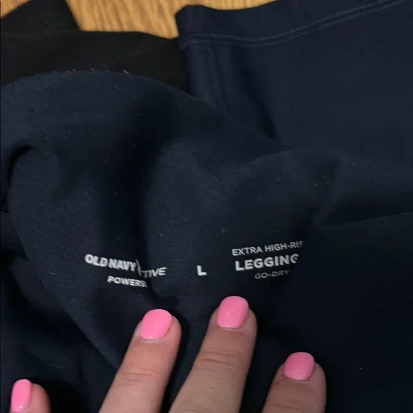 Old Navy maternity Black and Navy Leggings - Picture 5 of 5
